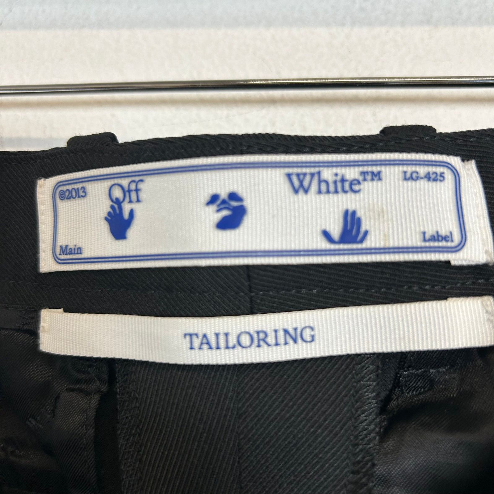 Off-White Off-White Black Tuxedo Tailored Pants Size 33 Size US 33 - 4 Thumbnail