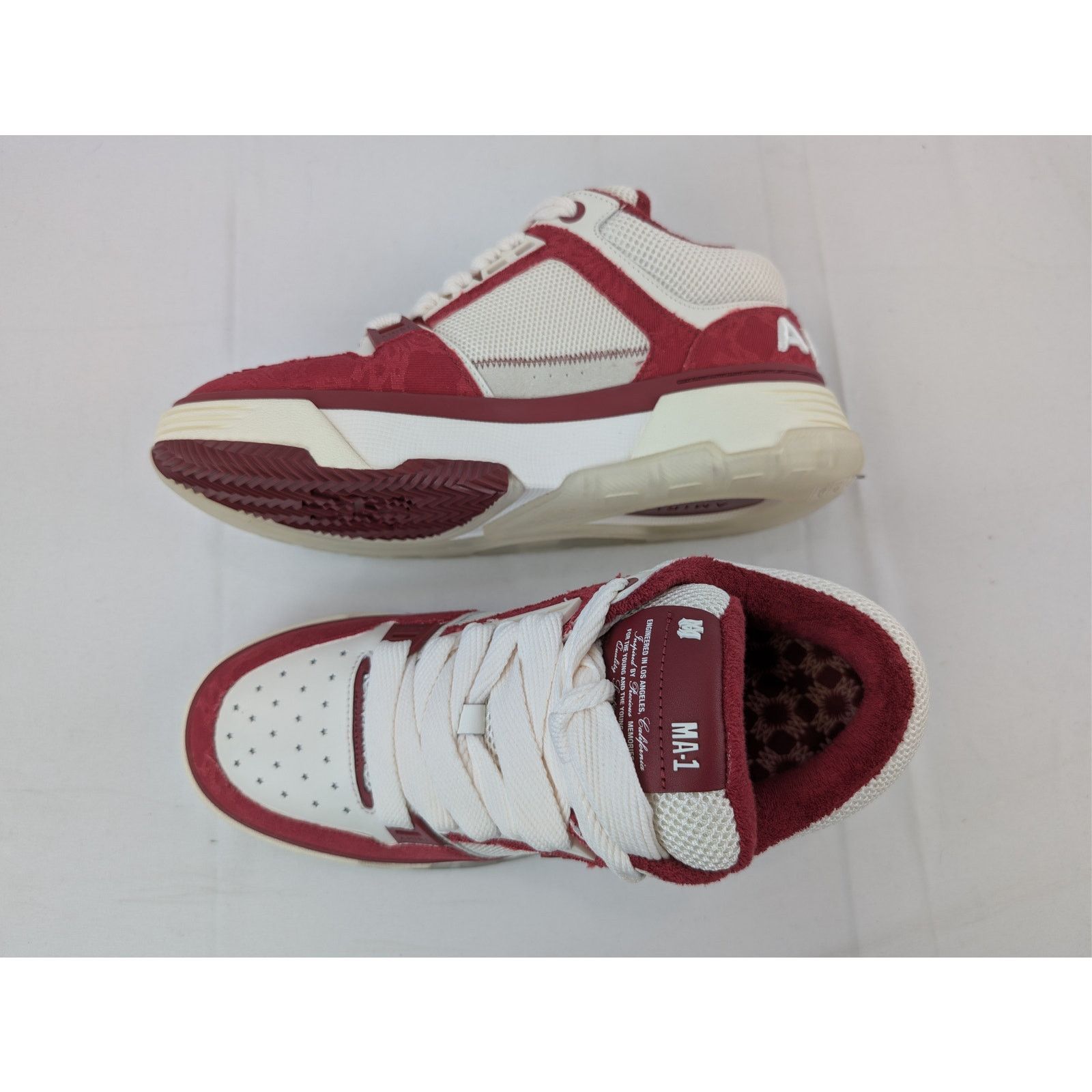 Amiri o1rshd1 MA-1 sneaker in white and red Size US 11 / EU 44 - 1 Thumbnail