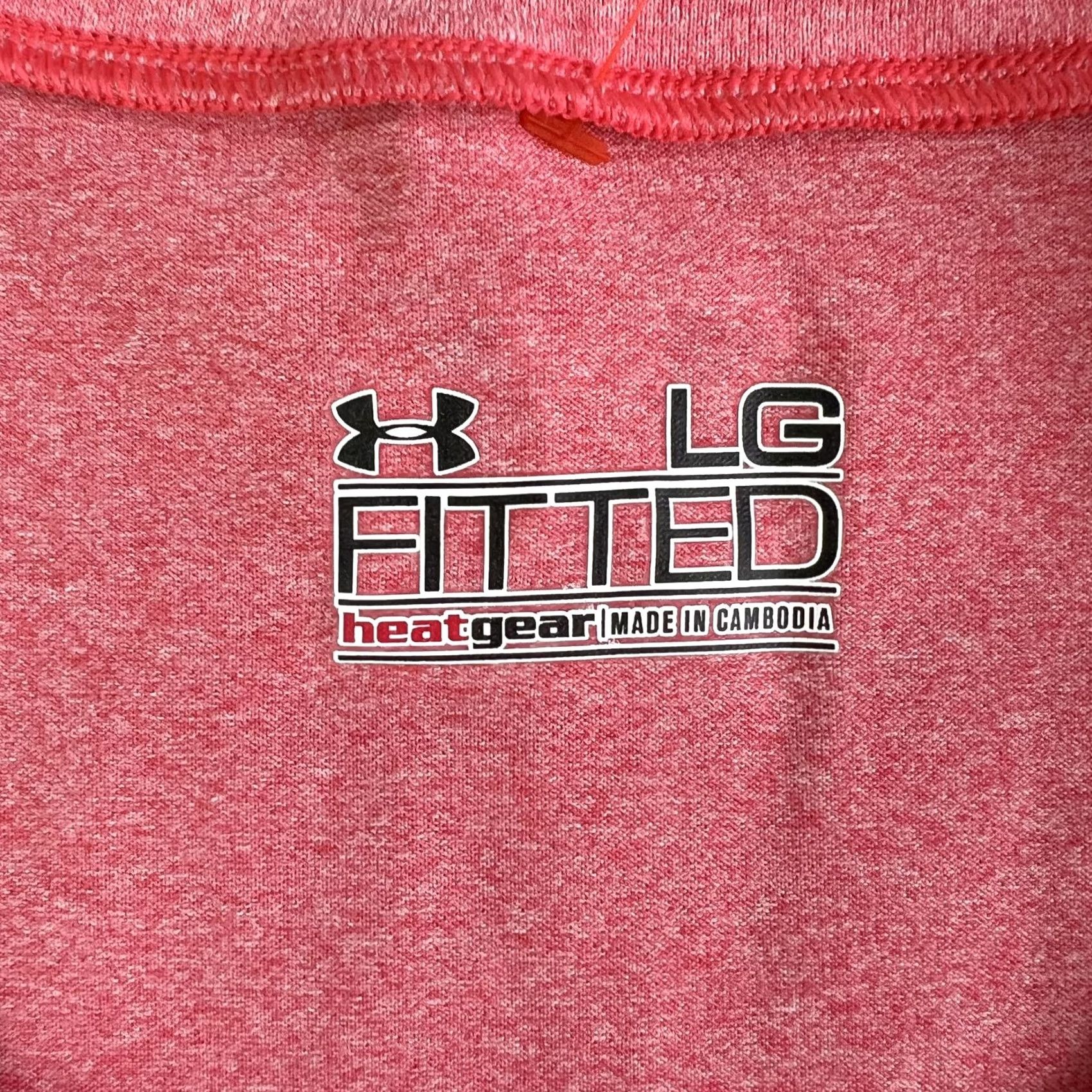 Under Armour Under Armour HeatGear Shirt Womens Large Pink Fitted Crew Neck Workout Tee Size L / US 10 / IT 46 - 3 Thumbnail