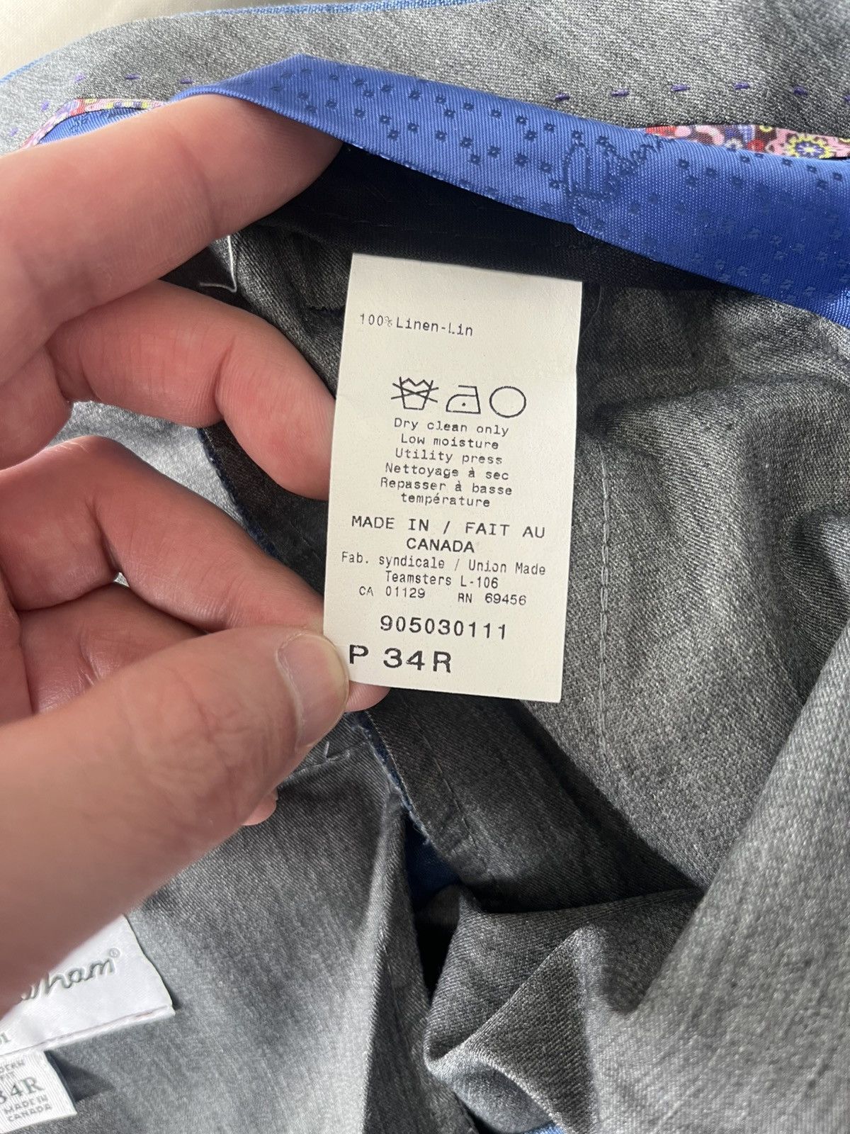 Robert Graham Linen trousers Size 34R - 3 Thumbnail