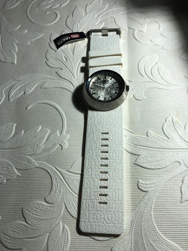 Designer Unltd Marc Ecko Unisex Quartz Watch and White Silicon Size ONE SIZE - 4 Thumbnail