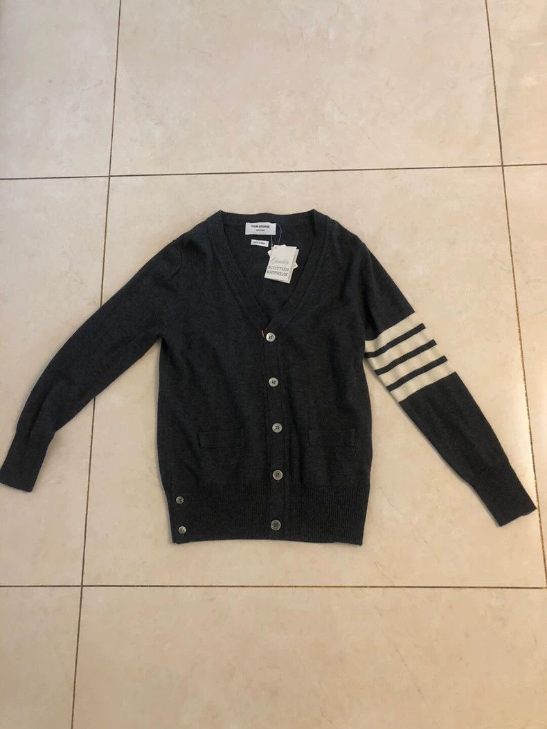Thom Browne Thom Browne Dark grey cardigan Size US S / EU 44-46 / 1 - 1 Thumbnail