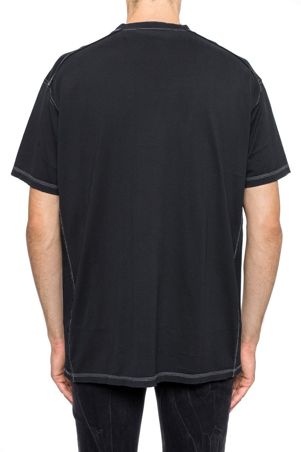 Givenchy Purple Ribbed Blurred Logo Oversized T-Shirt Size US M / EU 48-50 / 2 - 3 Thumbnail