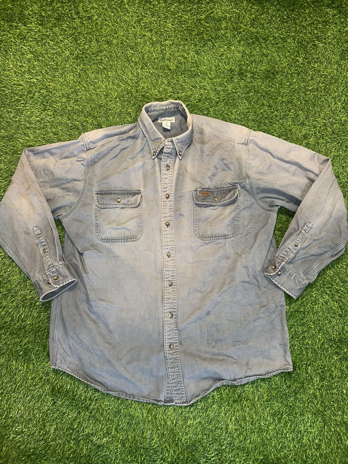 Carhartt × Vintage Vintage Carhartt Button Up Long sleeve Size XL Size US XL / EU 56 / 4 - 1 Thumbnail
