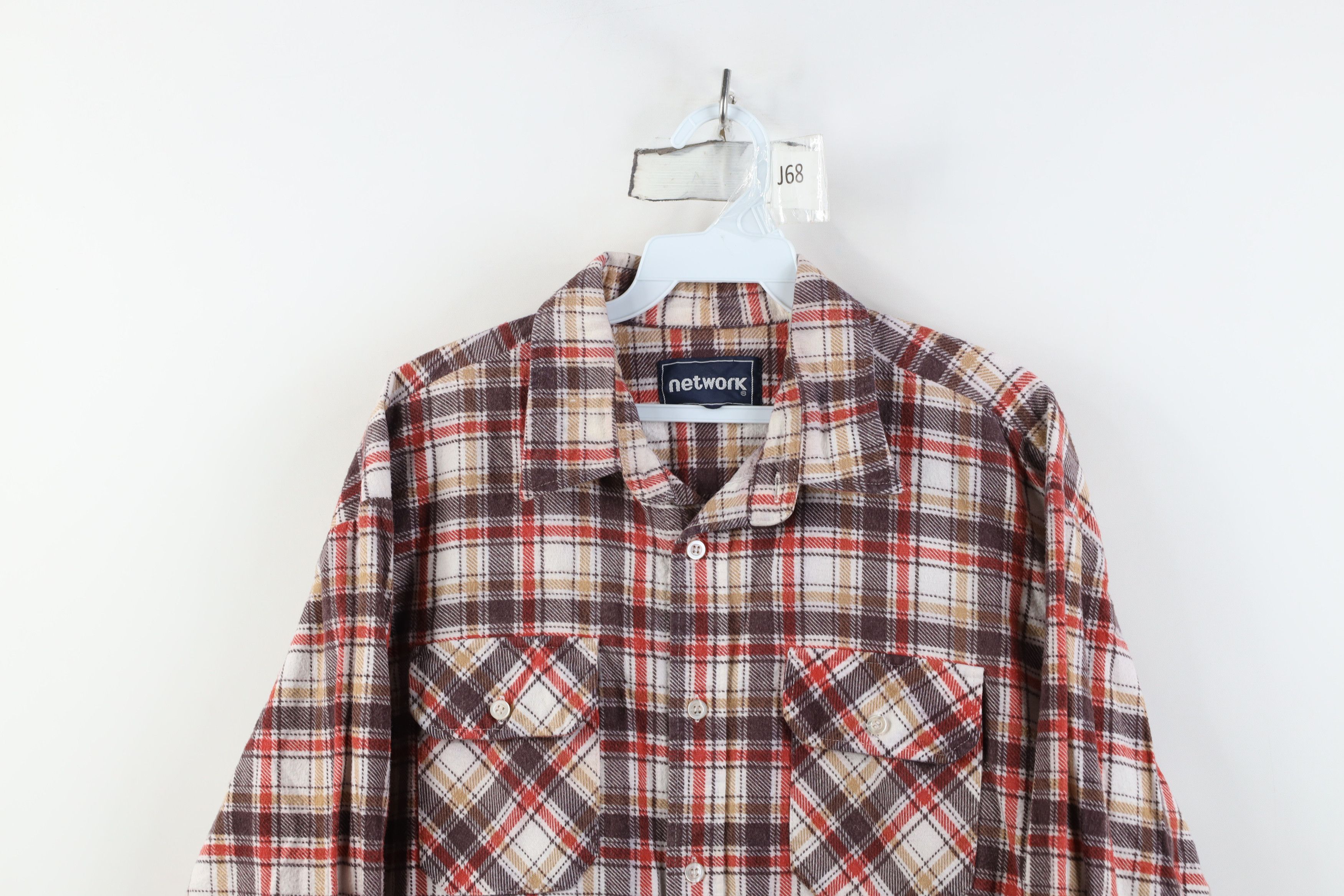 Vintage Vintage 70s Streetwear Heavyweight Button Shirt Plaid Size US XL / EU 56 / 4 - 2 Thumbnail