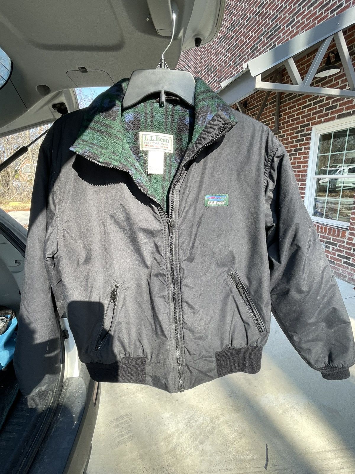 L.L. Bean Vintage 90’s L.L. Bean Men's Black Warm-Up Jacket Full Zip Size US S / EU 44-46 / 1 - 2 Thumbnail