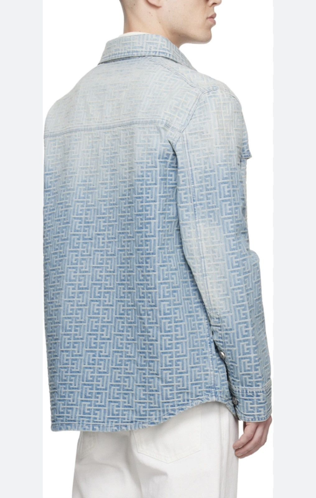 Balmain Monogram Denim overshirt size 46 Size US S / EU 44-46 / 1 - 2 Thumbnail