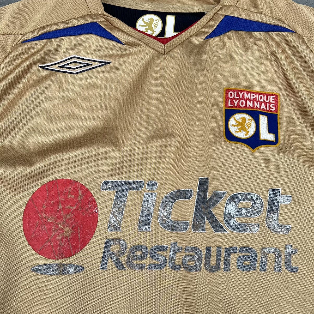 Vintage 2007-08 OLYMPIQUE LYONNAIS AWAY JERSEY (#10 BENZEMA Size US M / EU 48-50 / 2 - 8 Thumbnail