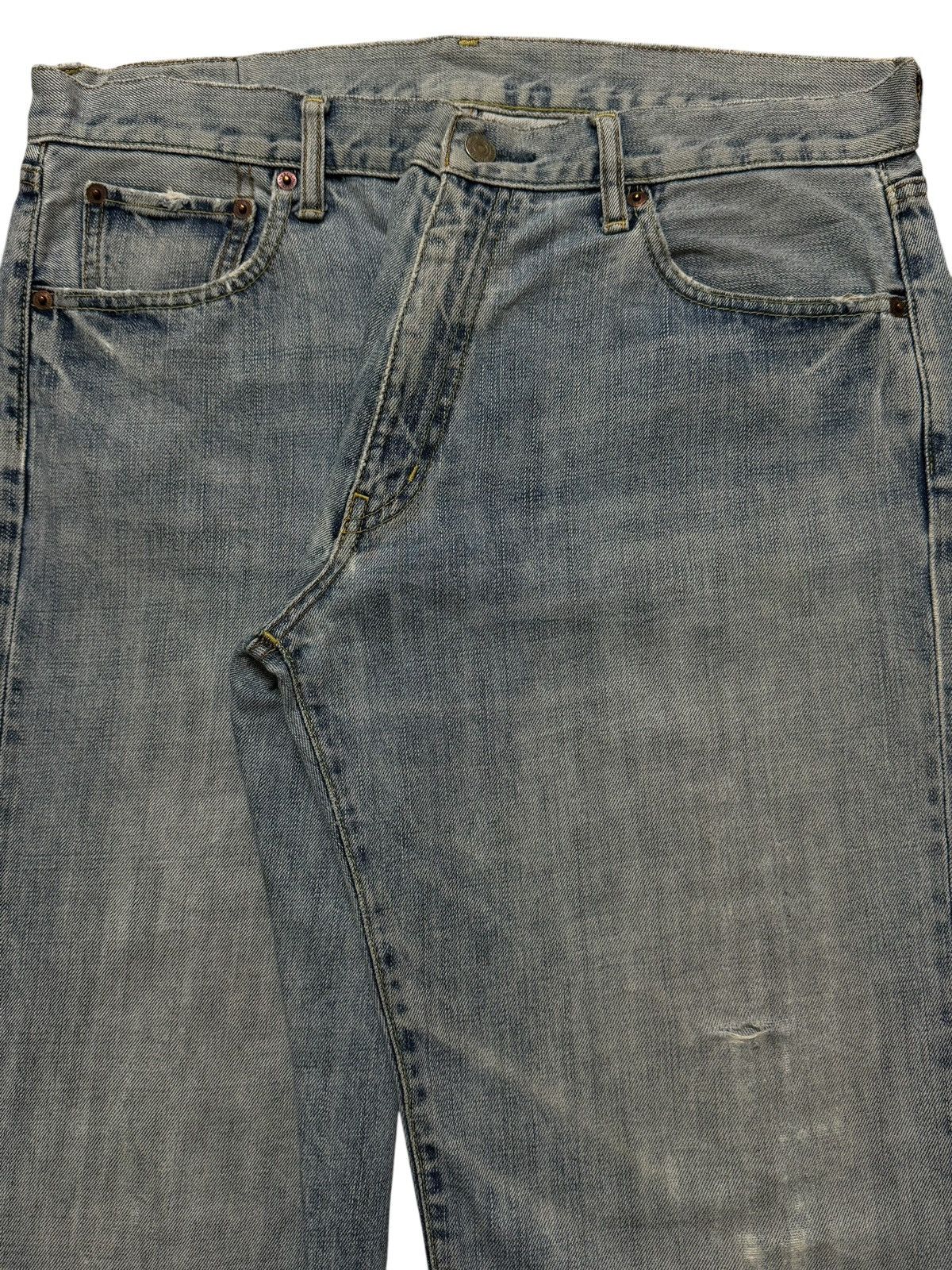 Uniqlo Vintage Y2K Japanese Uniqlo Blue Faded Wash Wide Leg Baggy Size US 34 / EU 50 - 3 Thumbnail