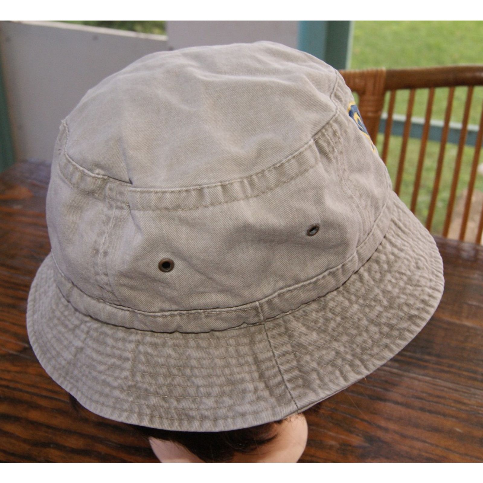 Vintage VTG St Louis Rams Football Bucket Cap Hat S/M Green Khaki Size ONE SIZE - 4 Thumbnail