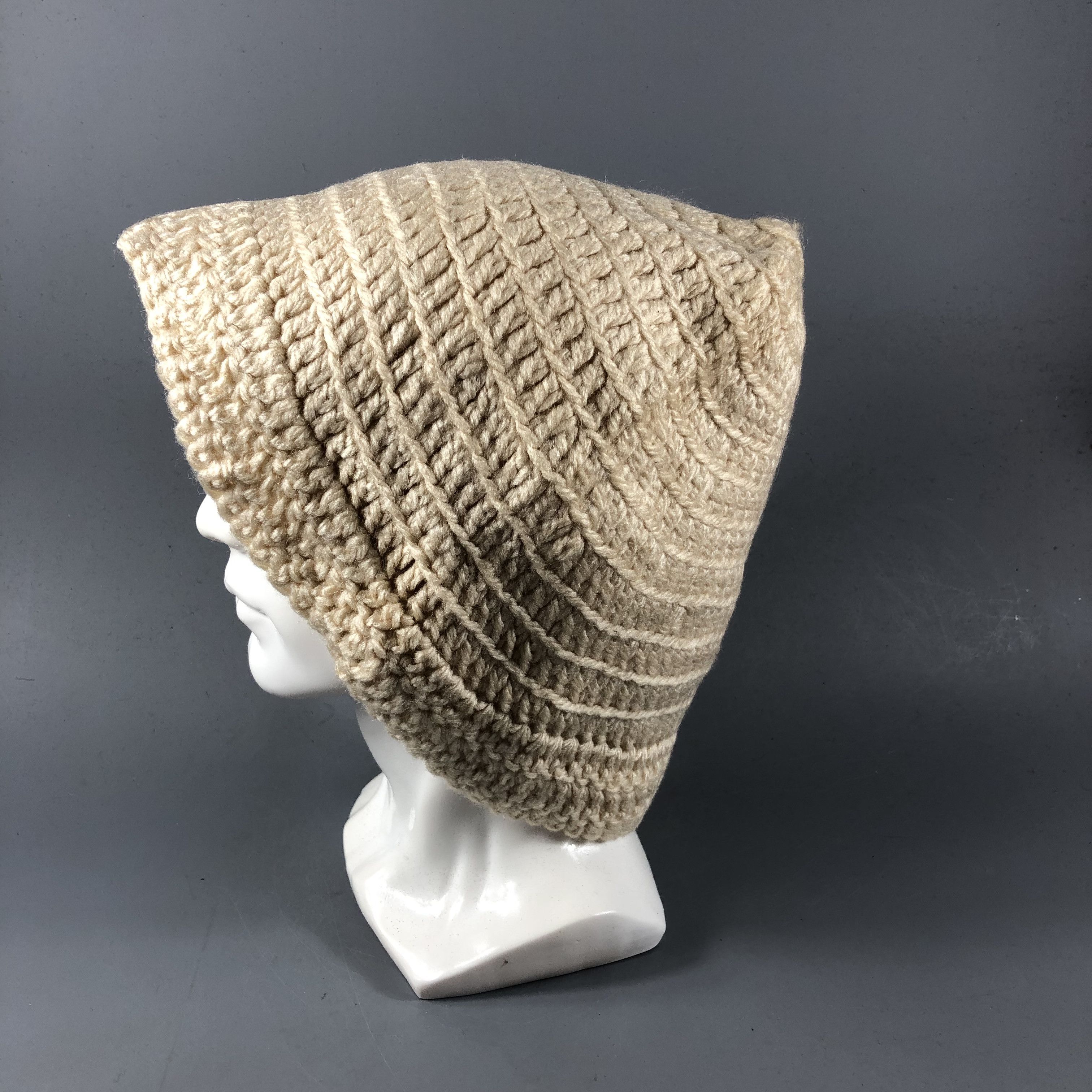 Vintage Knit Slouchy Turban Beanie Snowcap Snow Hat B707 Size ONE SIZE - 1 Thumbnail