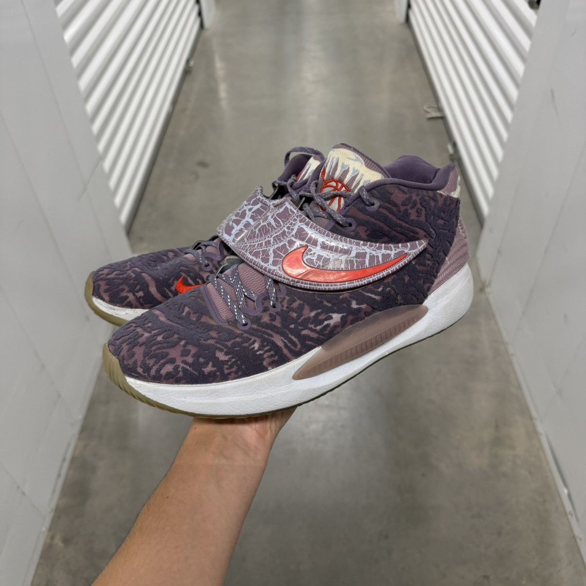 Nike Nike KD 14 Valentine’s Day Purple Floral Strap Size 12 Size US 12 / EU 45 - 1 Thumbnail