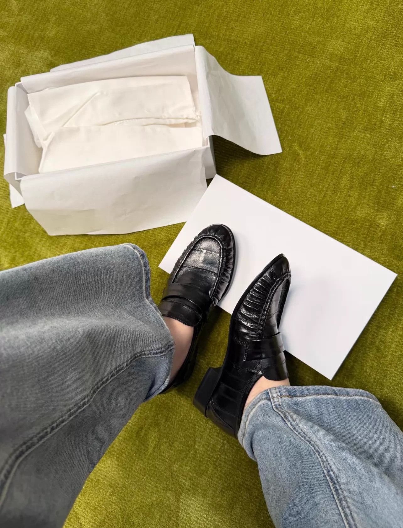 The Row The Row Black Wrinkled Eel Skin Loafer EU 37 Size US 6.5 / IT 36.5 - 5 Thumbnail
