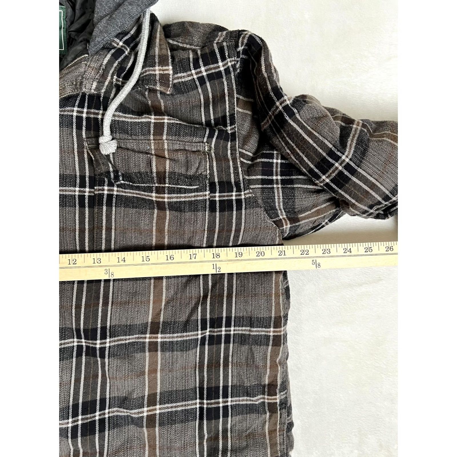Vintage G.H. Bass & Co Jacket Mens Medium Brown Plaid Quilted Hooded Shirt Size US M / EU 48-50 / 2 - 6 Thumbnail