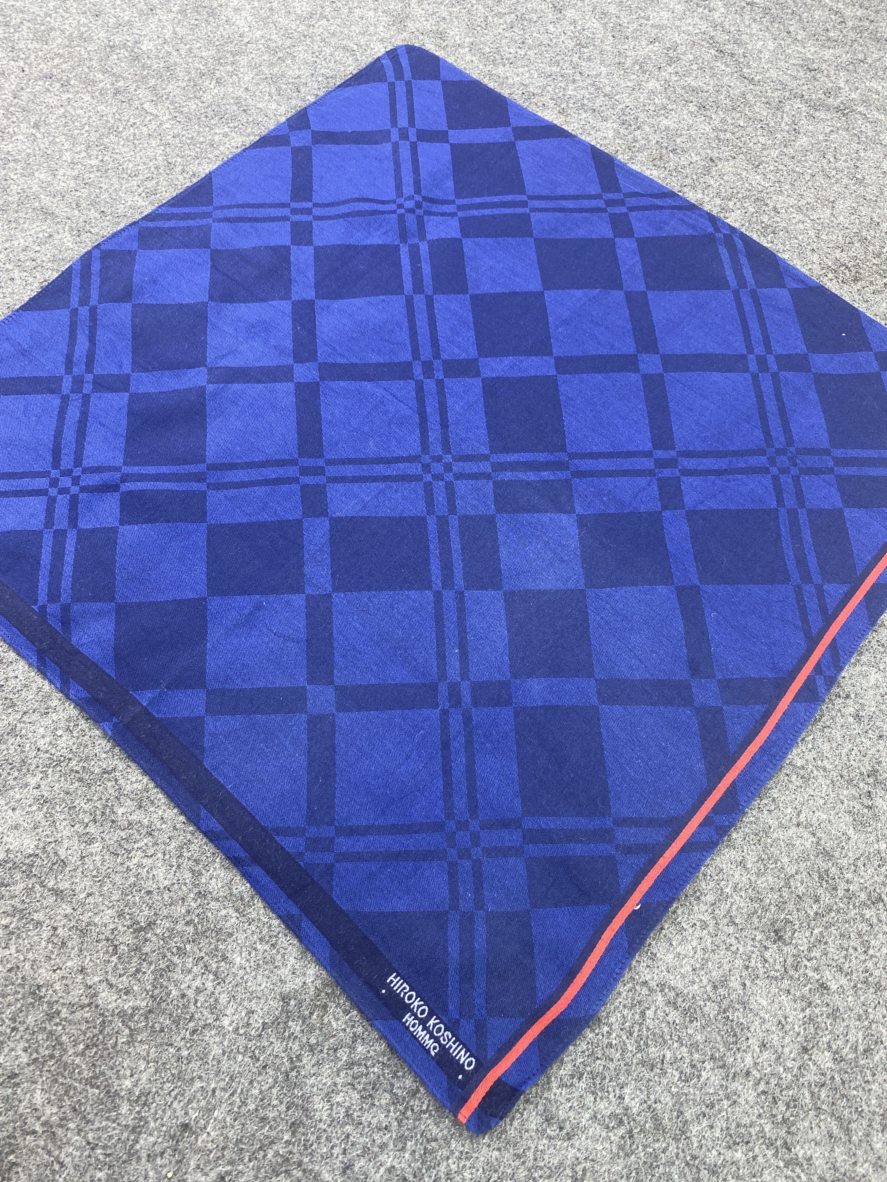 Hiroko Koshino Homme × Vintage Hiroko Koshino Homme Handkerchief/Bandana/Neckerchief-B152 Size ONE SIZE - 4 Thumbnail