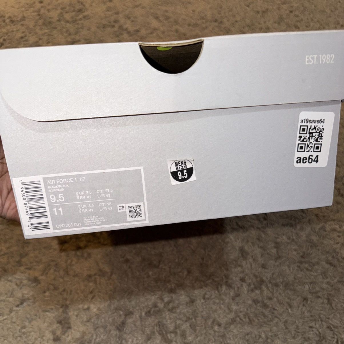 Nike Nike Air Force 1 ‘07’Triple Black’ Size US 9.5 / EU 42-43 - 8 Thumbnail