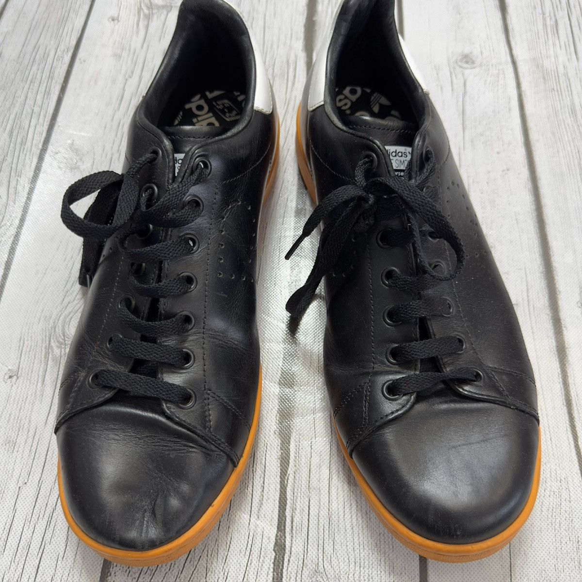 Adidas × Raf Simons Adidas x Raf Simons Stan Smith Black Orange 2016 Size US 11.5 / EU 44-45 - 4 Thumbnail