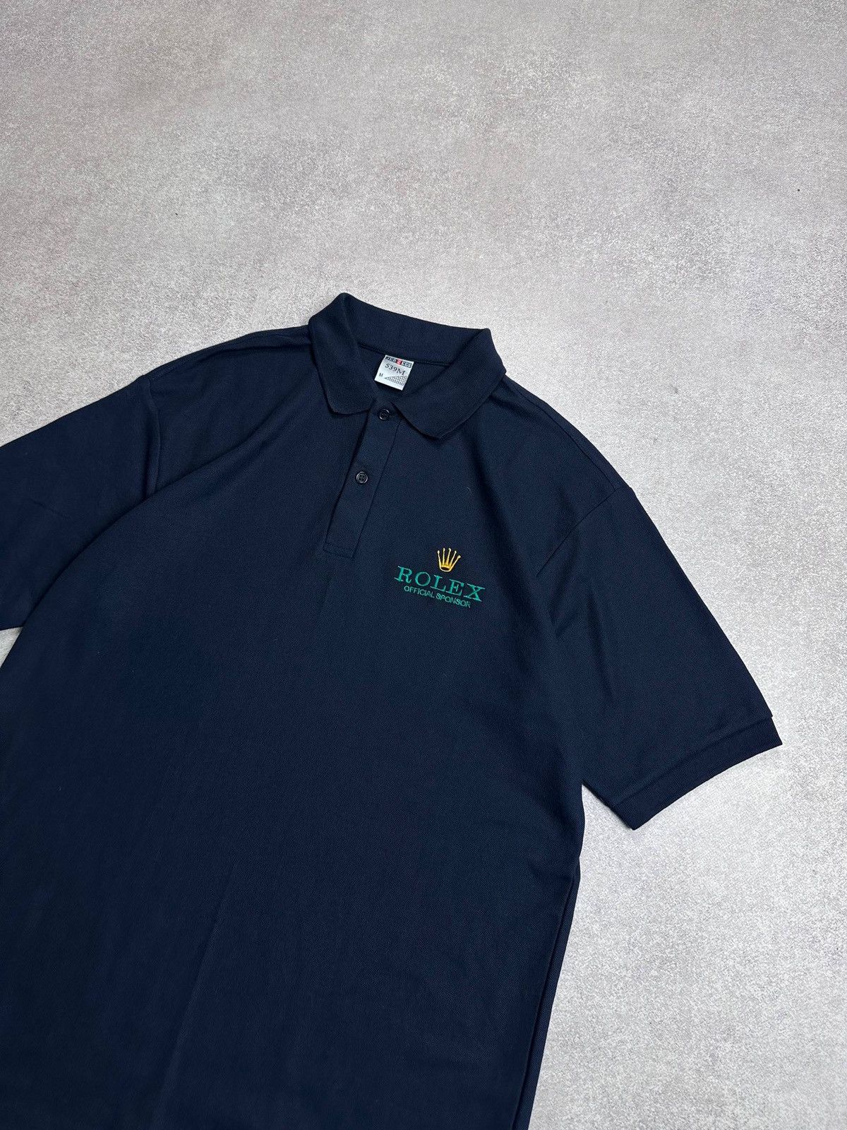 Rolex Vintage 90s Rolex Y2K Old Money Polo Shirt M Size US M / EU 48-50 / 2 - 2 Thumbnail
