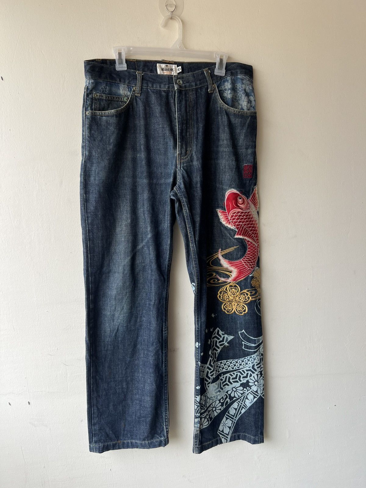 Karakuri Tamashii Karakuri Tamashi Embroidery Denim Multi Pocket Jeans Size US 34 / EU 50 - 2 Thumbnail