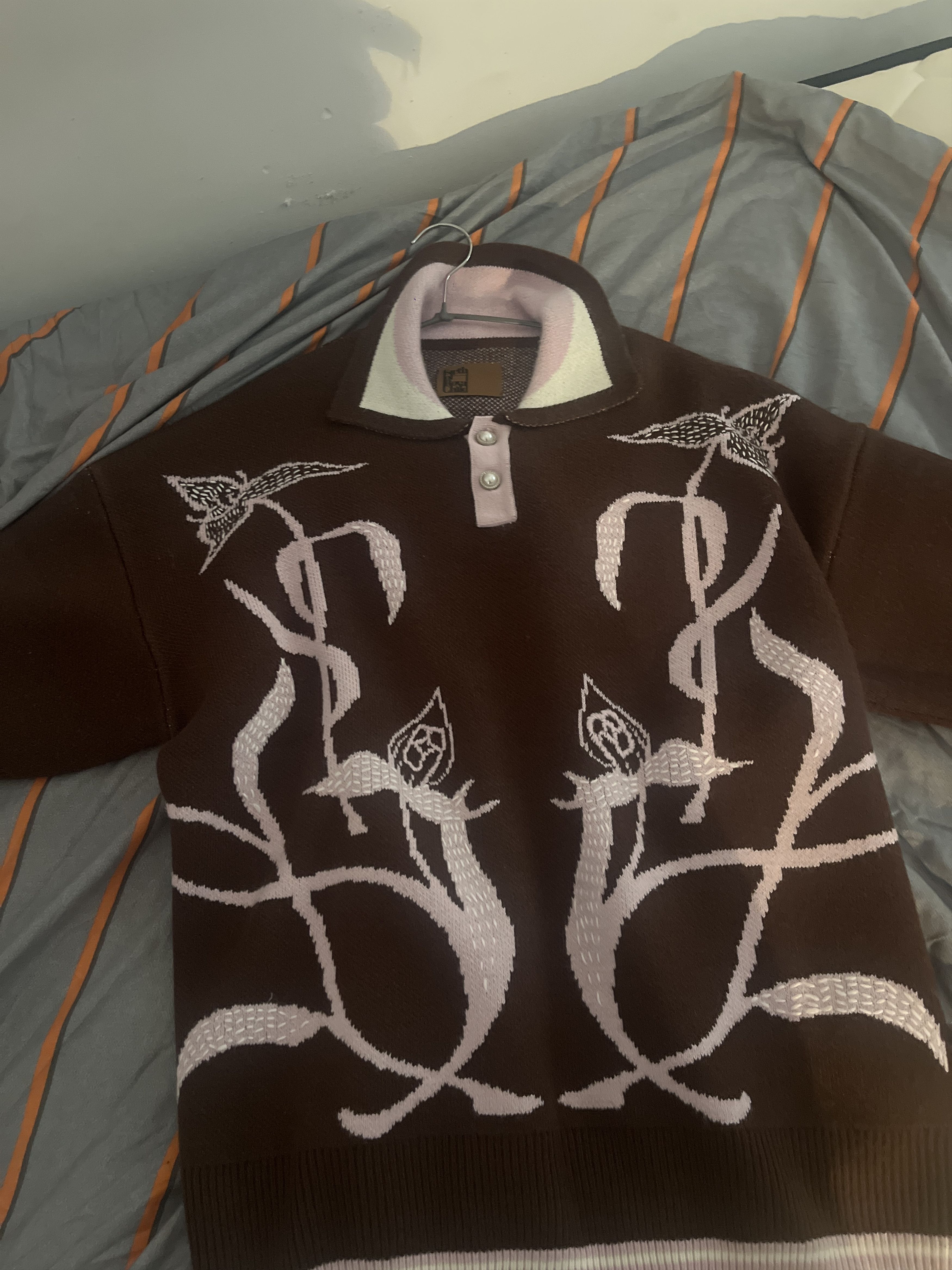 Birth of Royal Child Iris Flower Knitted Polo Shirt Size US M / EU 48-50 / 2 - 4 Thumbnail