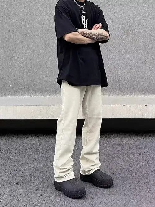 Japanese Brand × Jean High street apricot straight-leg micro-flared jeans Size US 32 / EU 48 - 1 Thumbnail