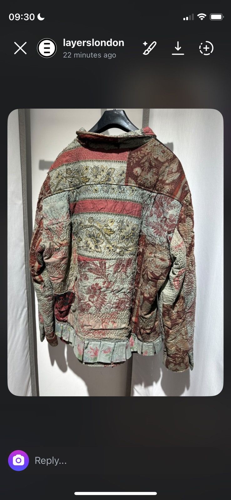 By Walid By Walid Roy Jacket - heavy weight handmade patchwork Size US L / EU 52-54 / 3 - 9 Thumbnail