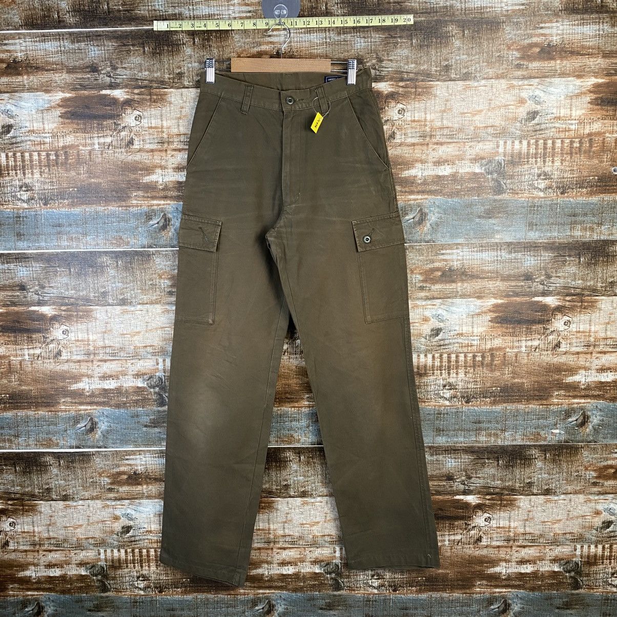 Vintage DL Unique Clothing Warehouse Brown Cargo Pants #C976 Size US 27 - 1 Thumbnail