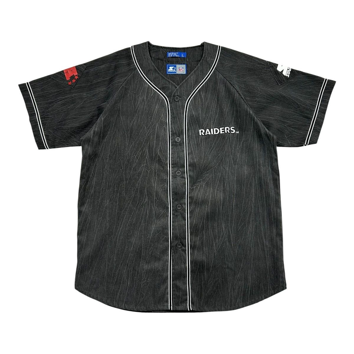 NFL VTG 90s LOS ANGELES RAIDERS STARTER BASEBALL JERSEY Size US L / EU 52-54 / 3 - 2 Thumbnail