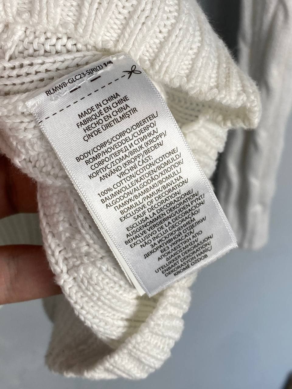 Polo Ralph Lauren × Ralph Lauren Vintage Ralph Lauren White Cable Knit CrewNeck Sweater Size XS / US 0-2 / IT 36-38 - 6 Thumbnail