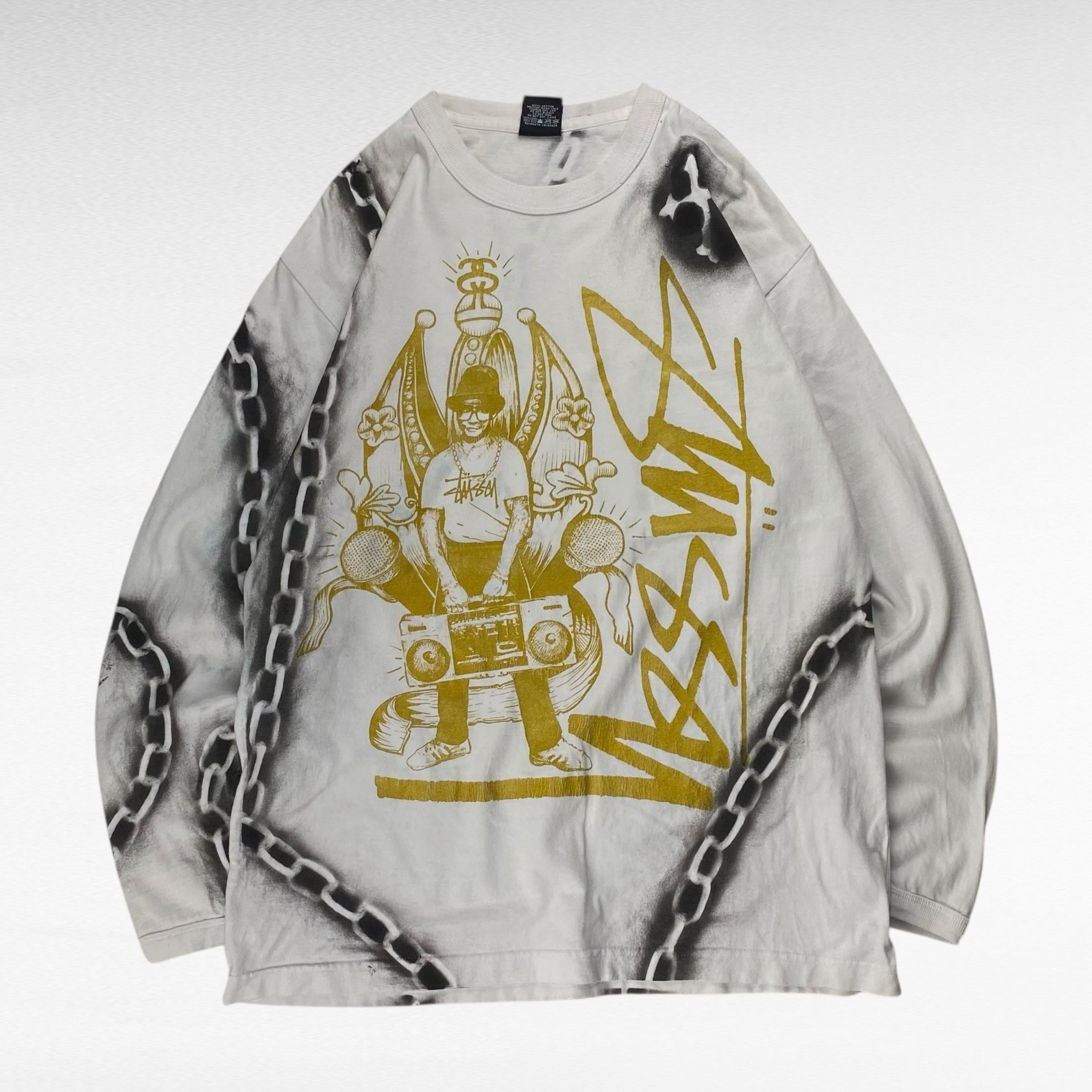 Stussy Stussy x RAN DMC Long Sleeve T-Shirt White Size M Size US M / EU 48-50 / 2 - 1 Thumbnail