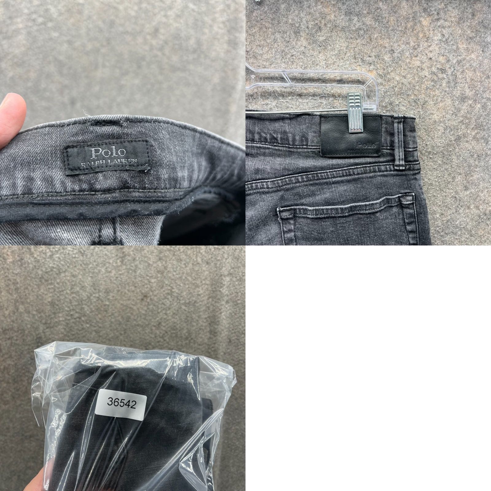 Polo Ralph Lauren Polo Ralph Lauren Jeans Men 36 Black Gray Straight Denim Pants VTG 5-Pocket Design Size US M / EU 48-50 / 2 - 8 Thumbnail