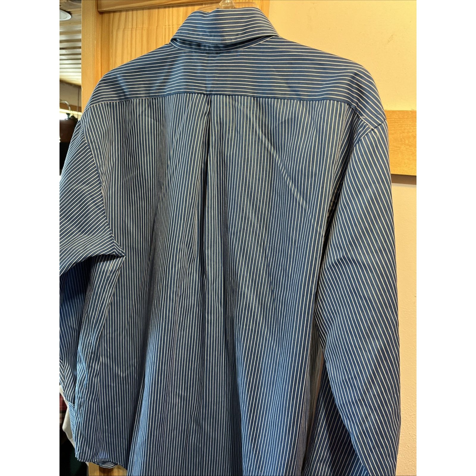 Arrow Arrow Grand Baroque Vintage Mens XL 17 33 Blue Striped Shirt Size US XL / EU 56 / 4 - 10 Thumbnail