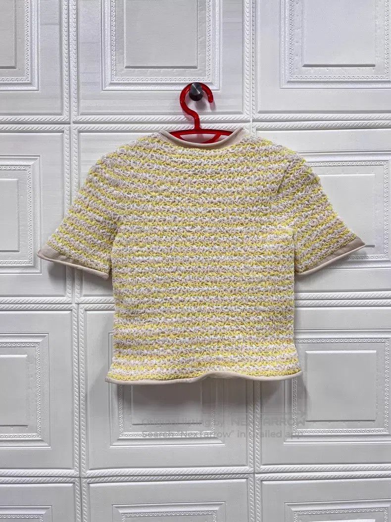 Louis Vuitton Louis Vuitton Yellow pleated knit stripe short sleeve Size M / US 6-8 / IT 42-44 - 2 Thumbnail
