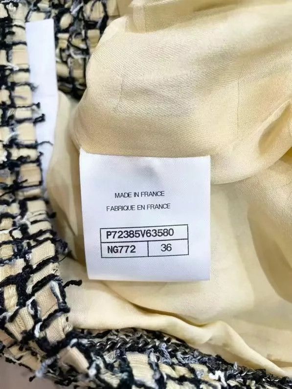 Chanel Chanel Tweed yellow plaid coat Size XS / US 0-2 / IT 36-38 - 7 Thumbnail