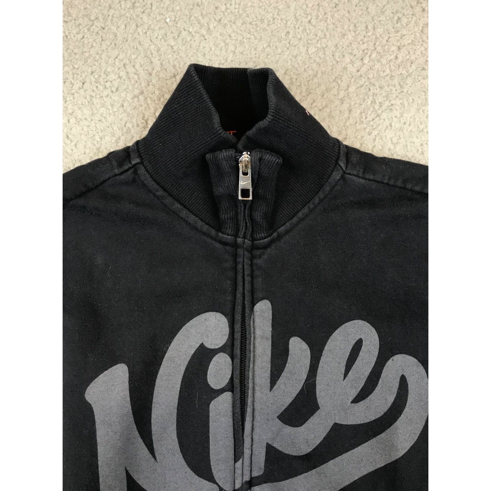 Nike Nike Jacket Women’s Medium Black Full Zip Mock Neck Long Sleeve Pockets Big Logo Size M / US 6-8 / IT 42-44 - 4 Thumbnail