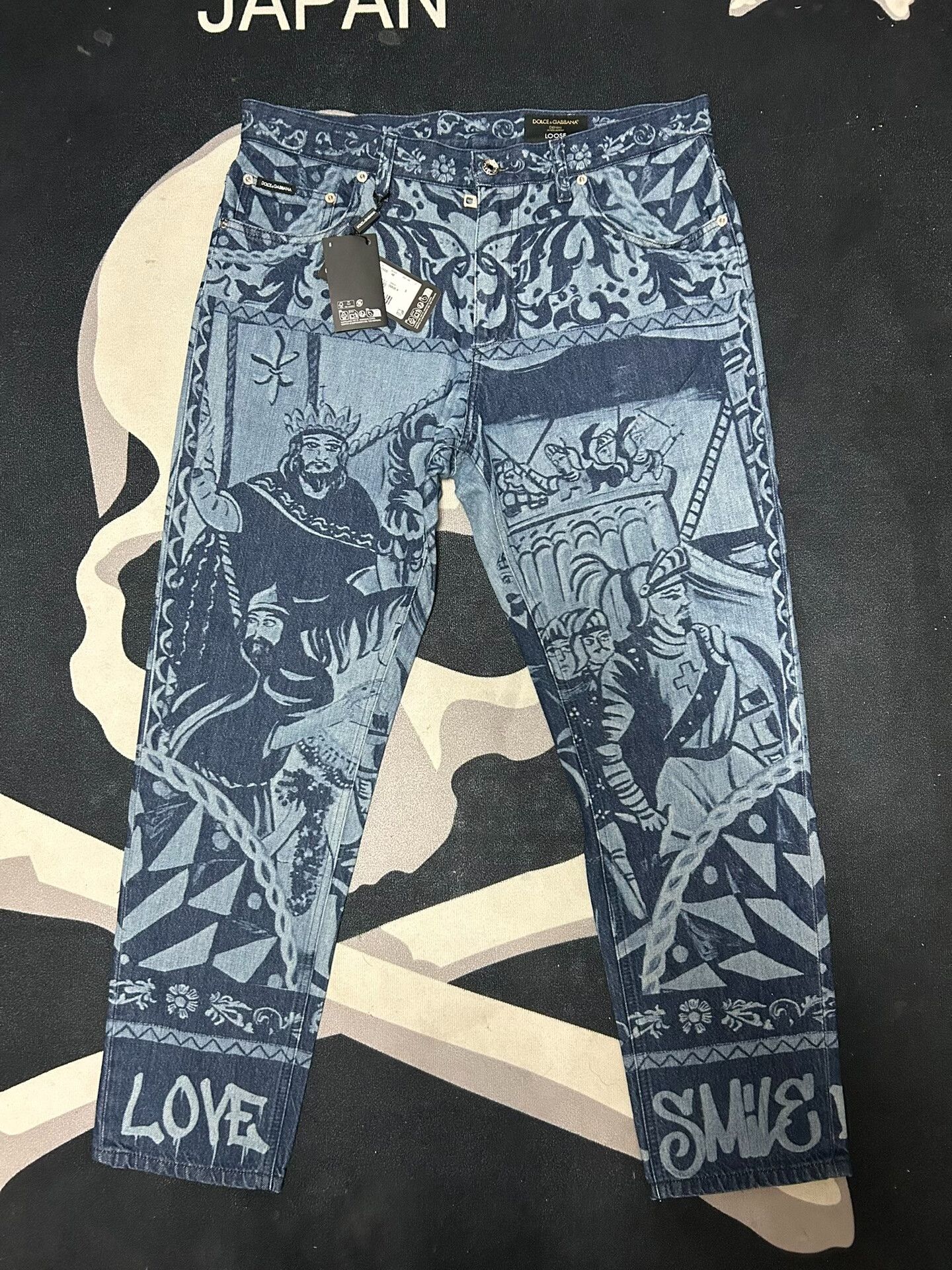 Dolce & Gabbana Dolce Gabbana Graphic Denim Pants Size US 32 / EU 48 - 1 Thumbnail