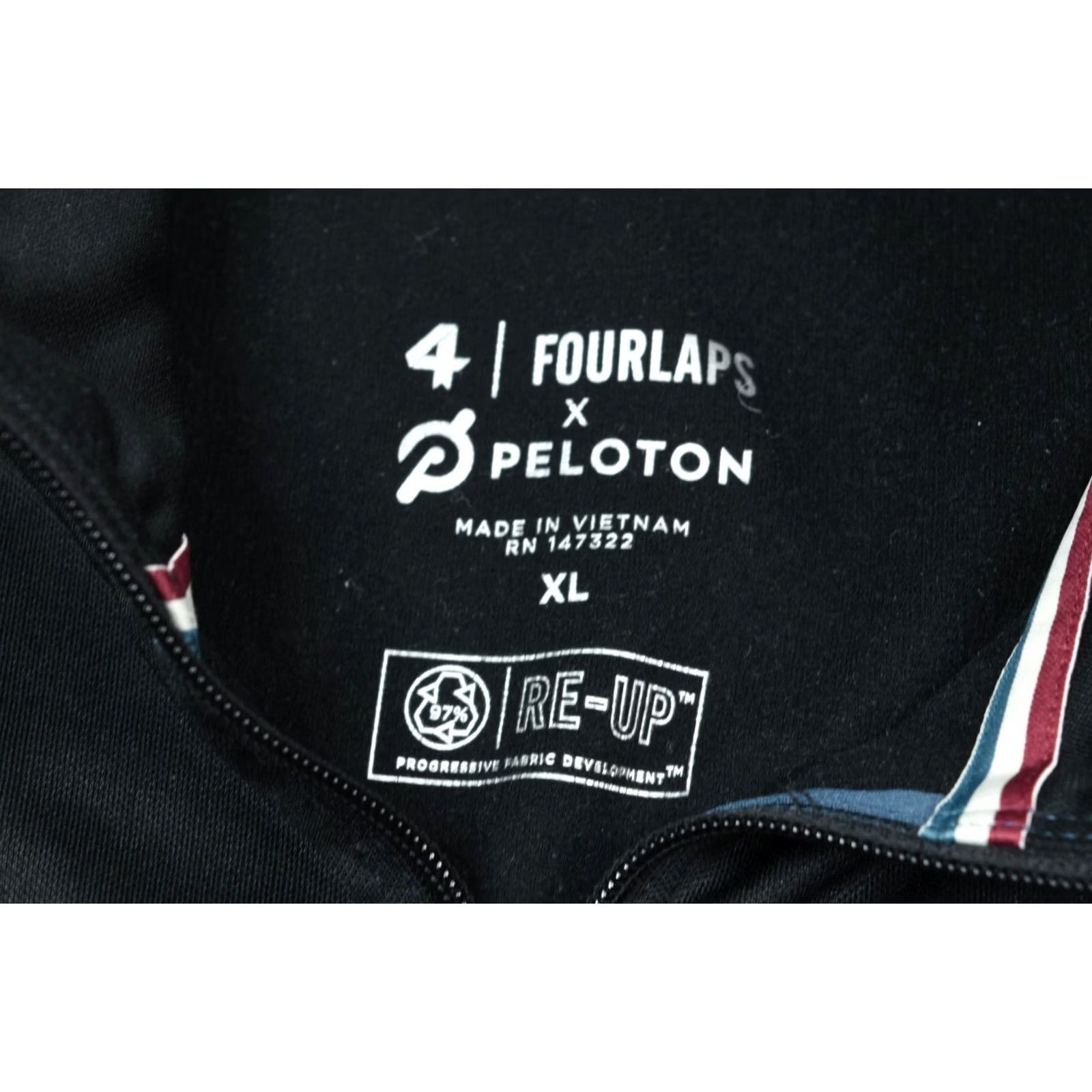 Vintage FourLaps x Peloton Track Jacket Mens XL Blue Black Long Sleeve Full-Zip Activewear Size US XL / EU 56 / 4 - 6 Thumbnail