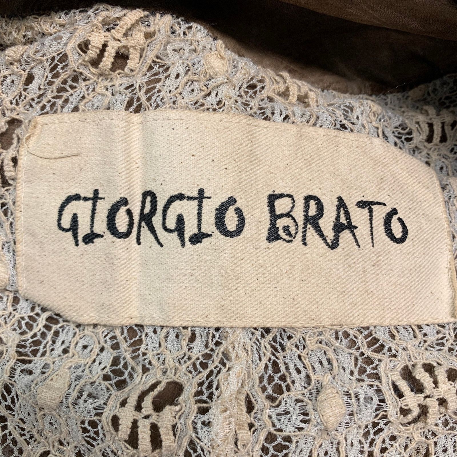 Giorgio Brato GIORGIO BRATO 10 Brown Taupe Leather Distressed Belted Vest Size L / US 10 / IT 46 - 6 Thumbnail