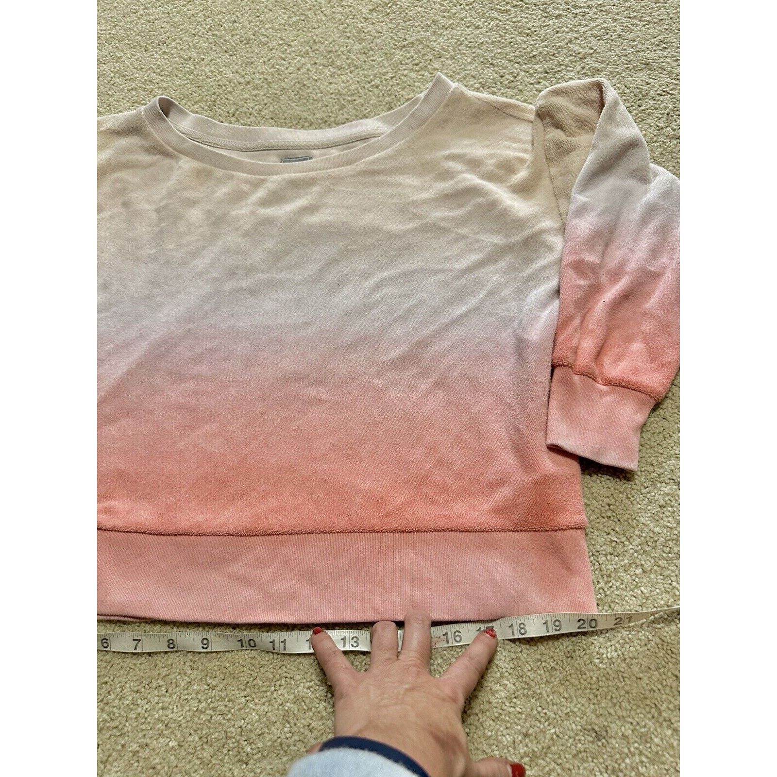 Gap GAP Ombre Crewneck Sweatshirt Lt Pink To Pink - sz Petite M Size M / US 6-8 / IT 42-44 - 6 Thumbnail