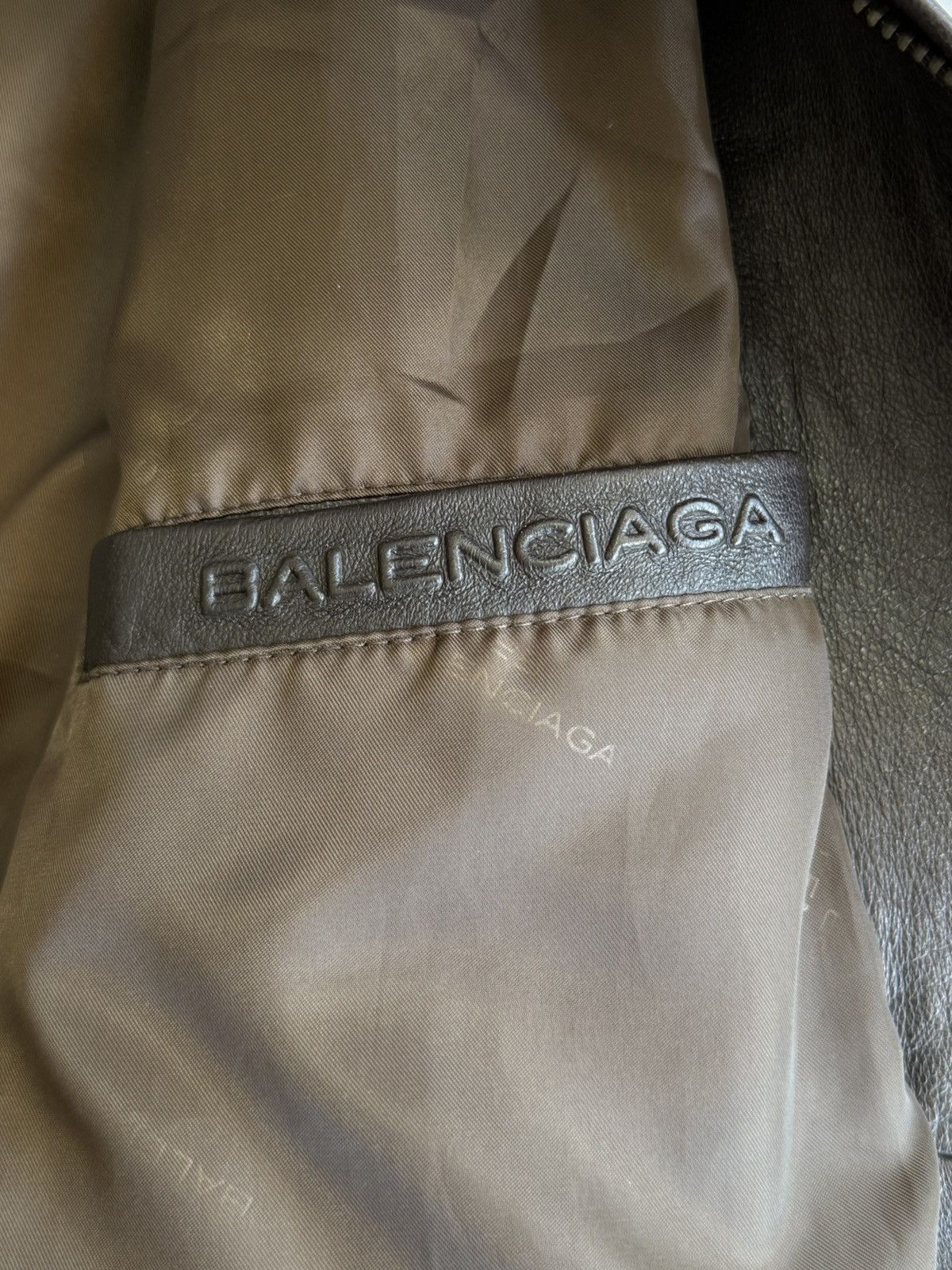 Balenciaga × Vintage Nicolas Ghesquiere - Balenciaga - Zip Leather Jacket Size US L / EU 52-54 / 3 - 9 Thumbnail