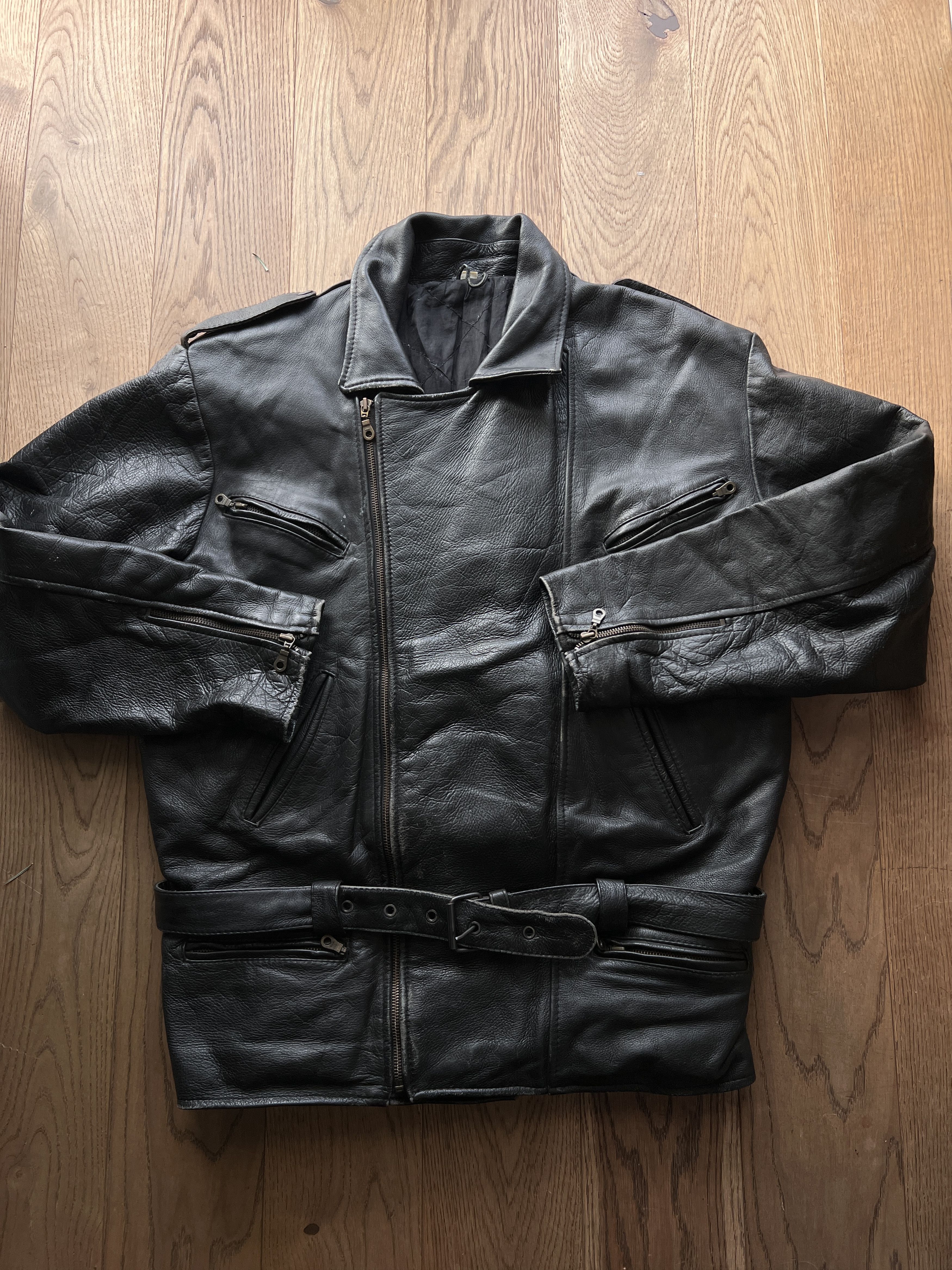 Japanese Brand Vintage 90s racing leather bomber jacket biker y2k punk rare Size US L / EU 52-54 / 3 - 11 Thumbnail