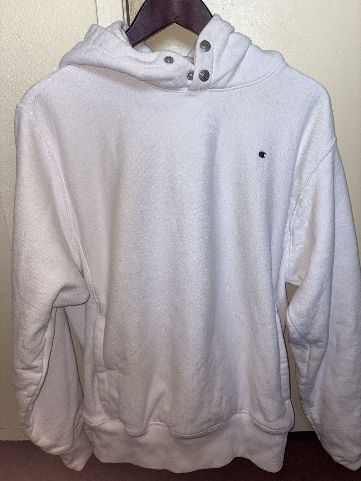 Champion Champion Reverse Weave Snap Button Hoodie - White - Size M Size US M / EU 48-50 / 2 - 5 Thumbnail