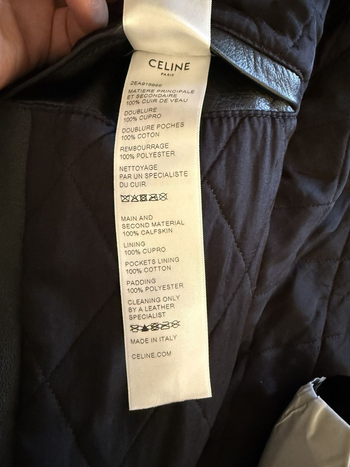 Celine Celine by Hedi SLimane leather jacket. D ring runway SS22 Size US M / EU 48-50 / 2 - 3 Thumbnail