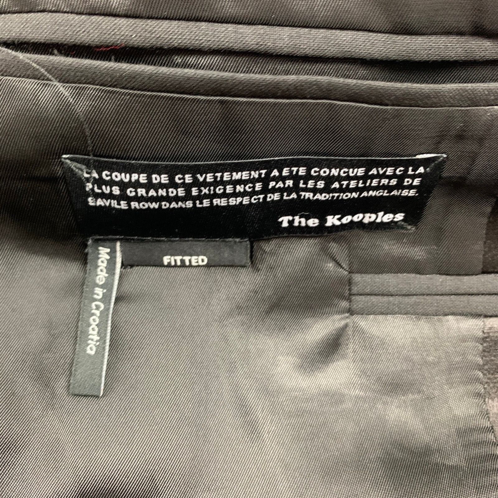 The Kooples THE KOOPLES Size 36 Black Wool Tuxedo Sport Coat Size 36R - 5 Thumbnail
