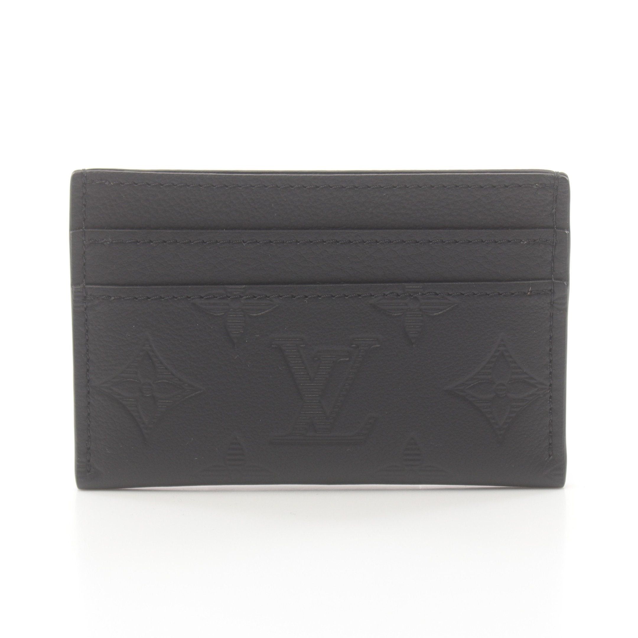 Louis Vuitton Louis Vuitton Porto Cult Double Monogram Shadow Noir Card Case Name Holder Leather Black Size ONE SIZE - 1 Thumbnail