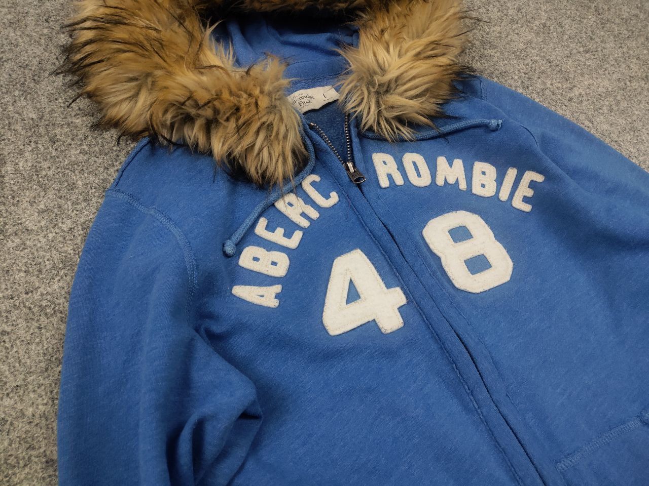 Abercrombie & Fitch Abercrombie Vintage Y2K crazy fur zip Hoodie if six was nine Size US L / EU 52-54 / 3 - 5 Thumbnail