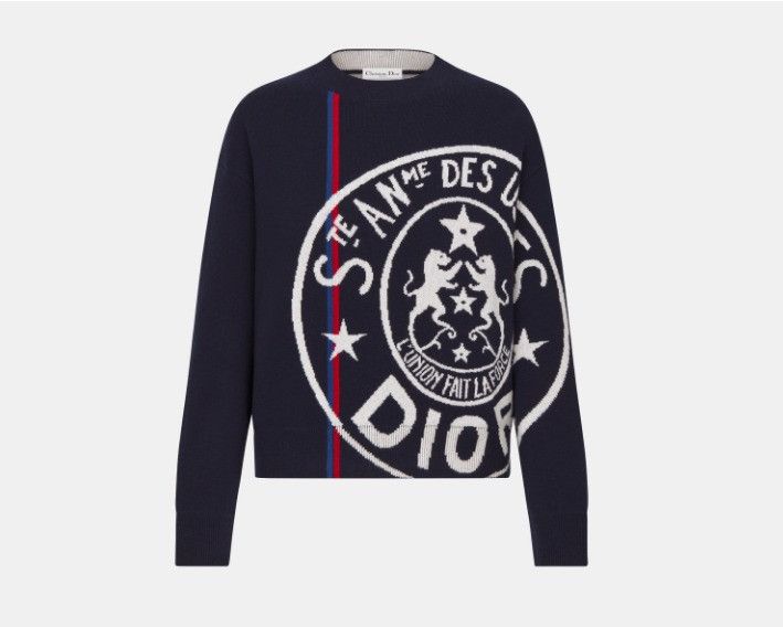 Dior o1w1db10225 324S5 Sweater in Blue Size L / US 10 / IT 46 - 1 Thumbnail