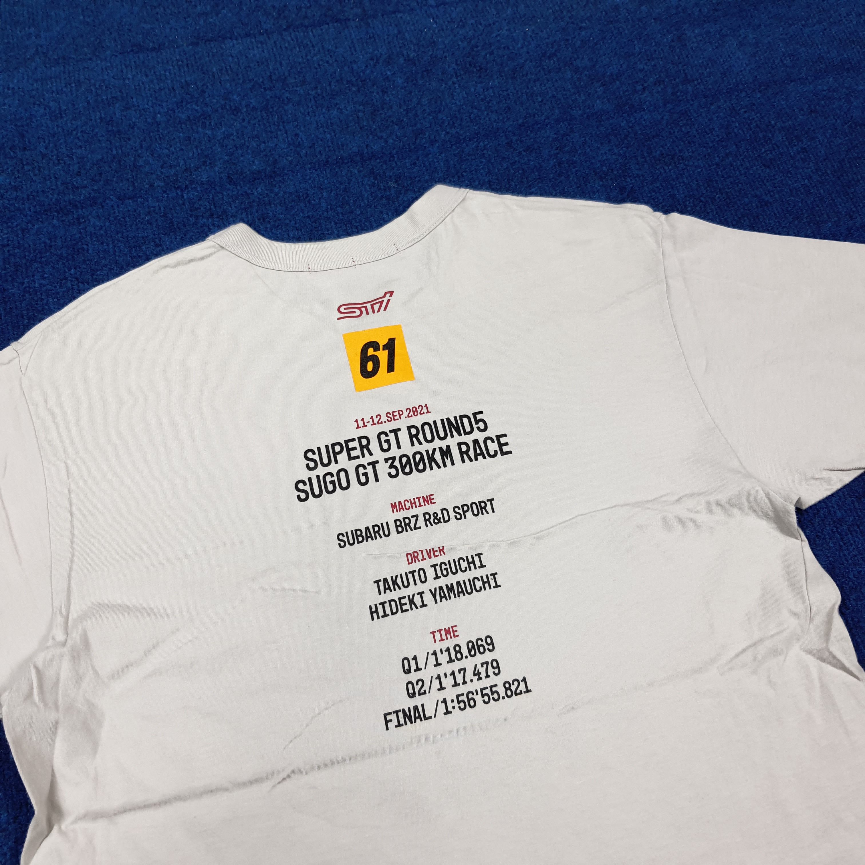 Vintage Vintage Subaru STI Super SUGO GT 300 Racing T-Shirt C285N53 Size US M / EU 48-50 / 2 - 5 Thumbnail