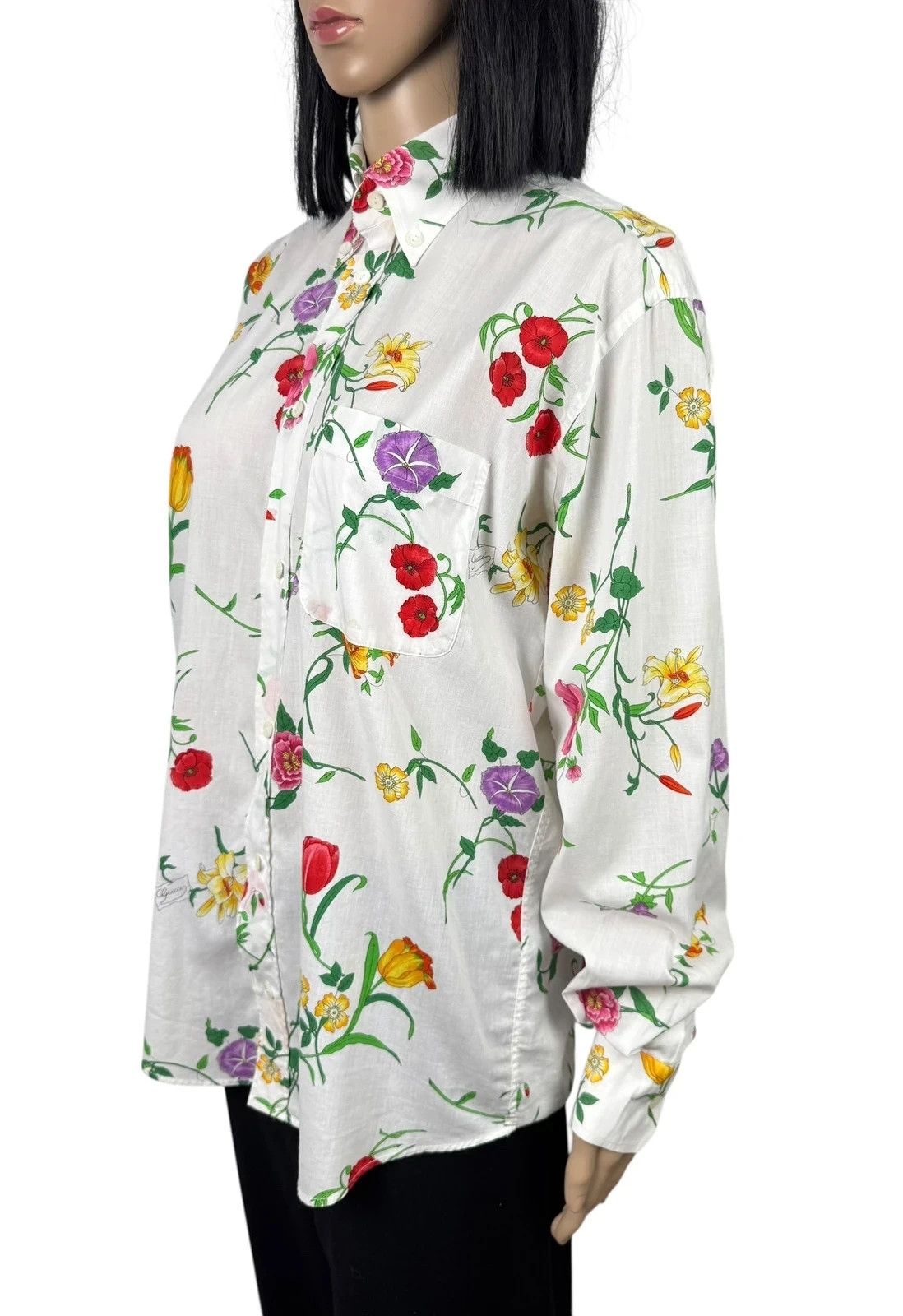 Gucci Gucci Floral Printed Shirt Vintage Cotton size 14 1/2 37 Size L / US 10 / IT 46 - 4 Thumbnail