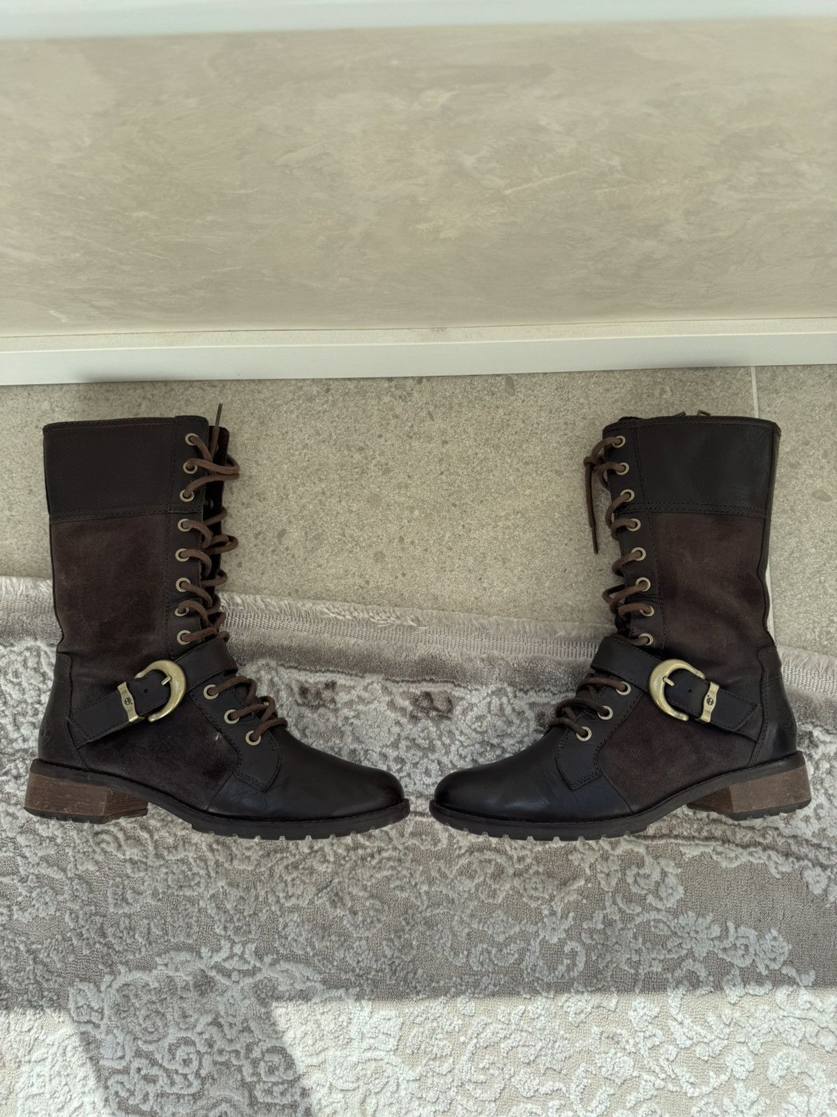 Timberland Vintage y2k Timberland Suede Racing Moto High Boots Size US 8.5 / IT 38.5 - 2 Thumbnail